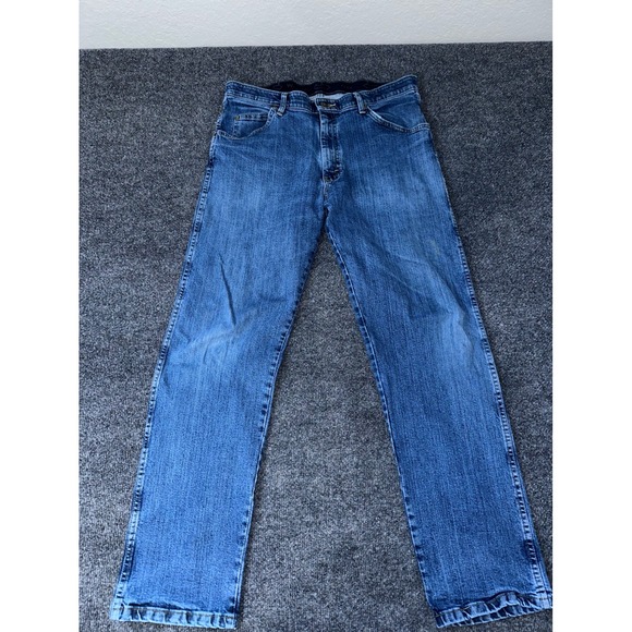 Wrangler Other - Wrangler Rugged Wear Flex Mens Blue Jeans Straight Leg Medium Wash 36x30